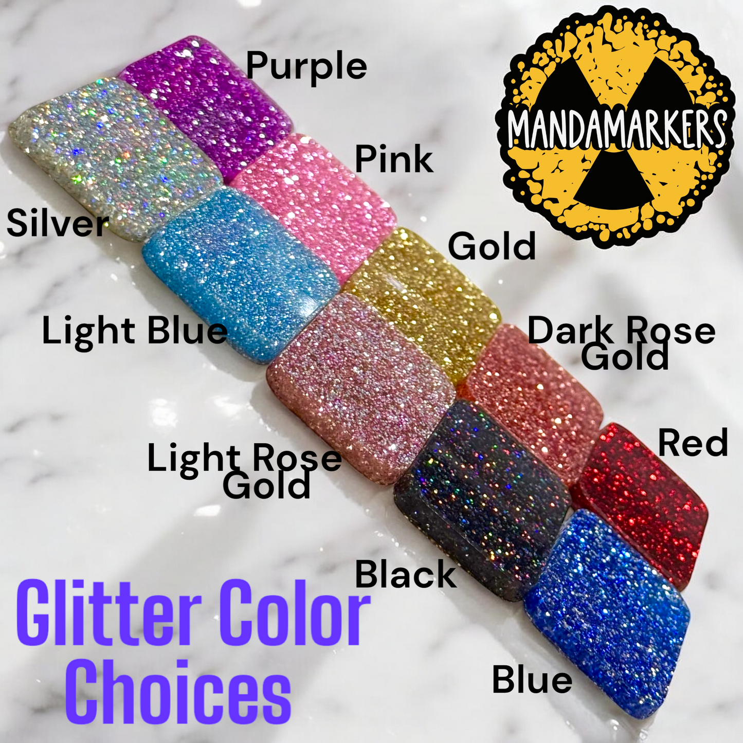 Glitter Xray Markers with Initials