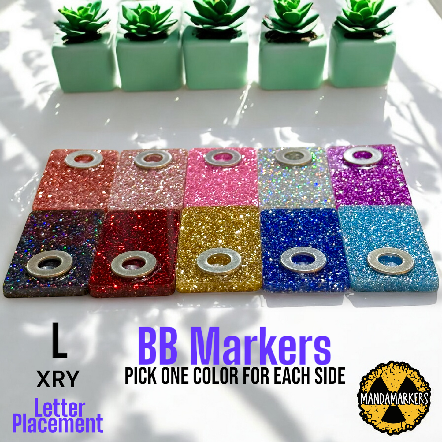 Glitter Xray Markers Shorty Style with BB’s