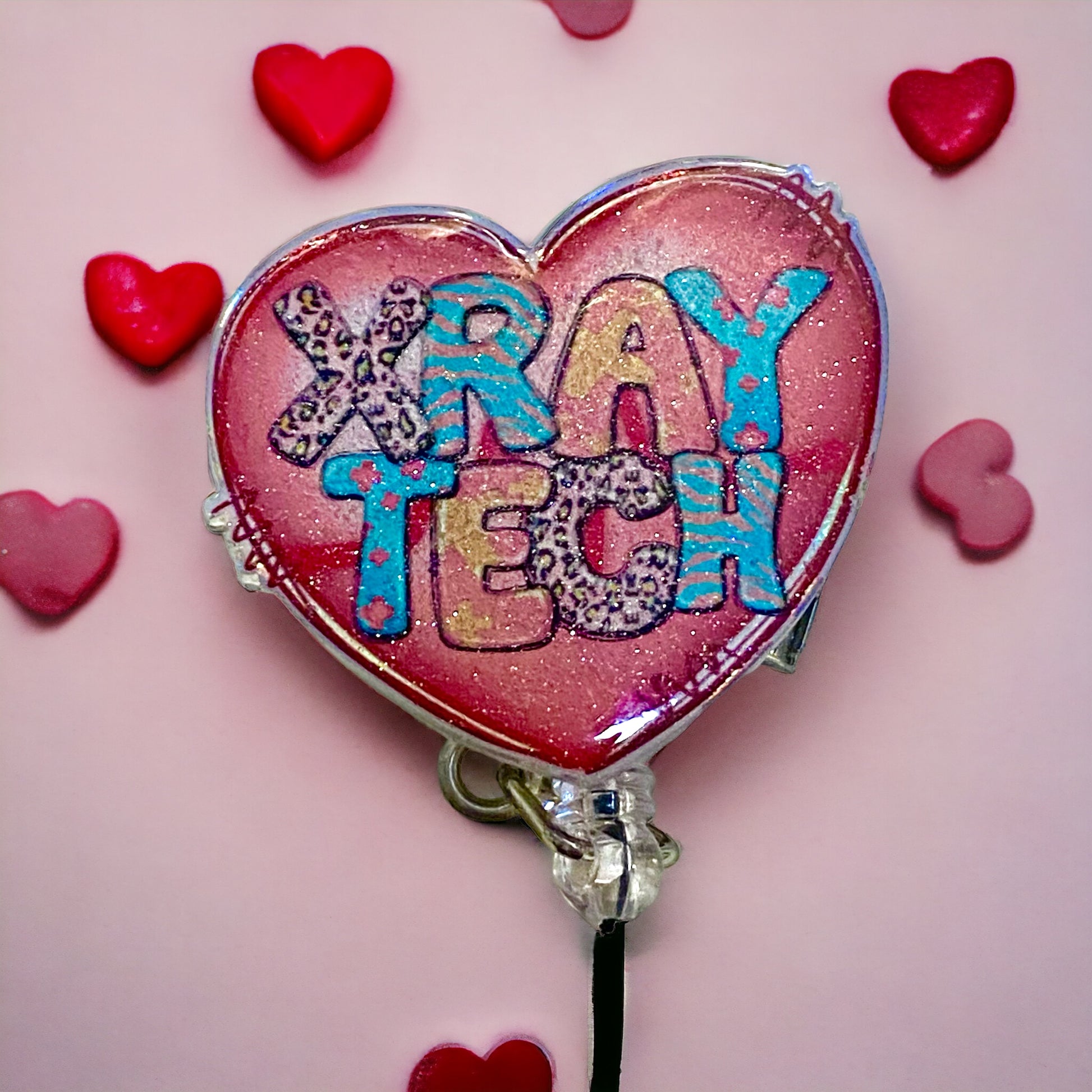 Heart Xray Tech Badge Reel Holographic Sparkle – MandaMarkers
