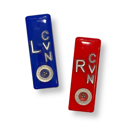 Red and Blue Xray Markers BB Position Bead Customized with 2-3 initials