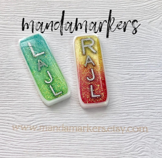 Xray Markers NICU 2 Initials Ombré Glitter