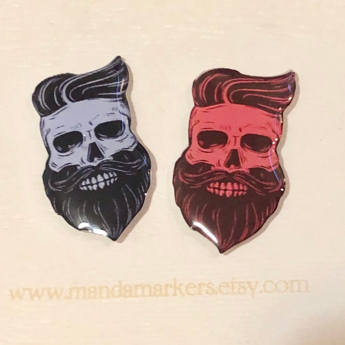 Bearded Skull Xray Markers Customized with Initials