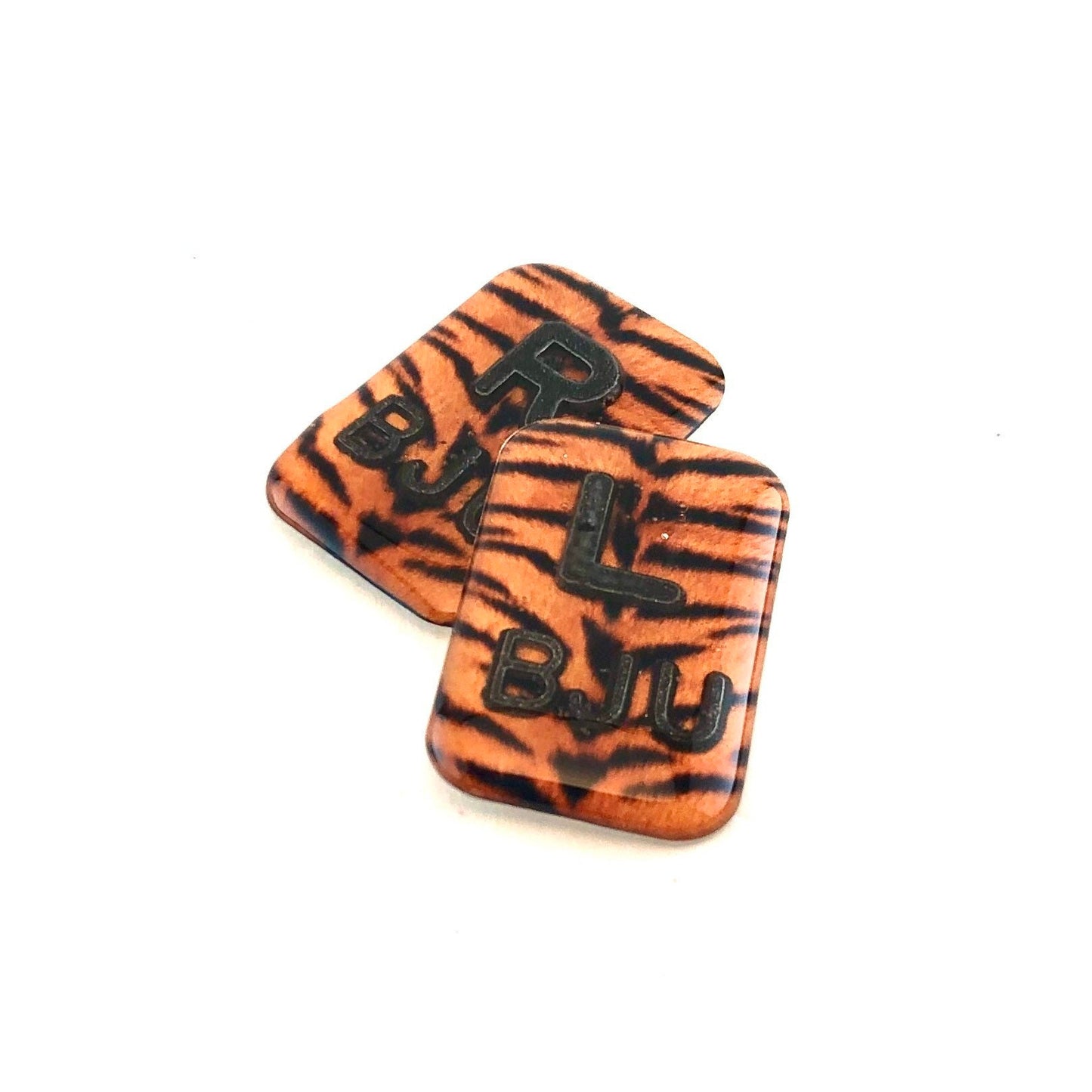 Tiger Animal Print Xray Markers Customized with BLACK Lead Initials