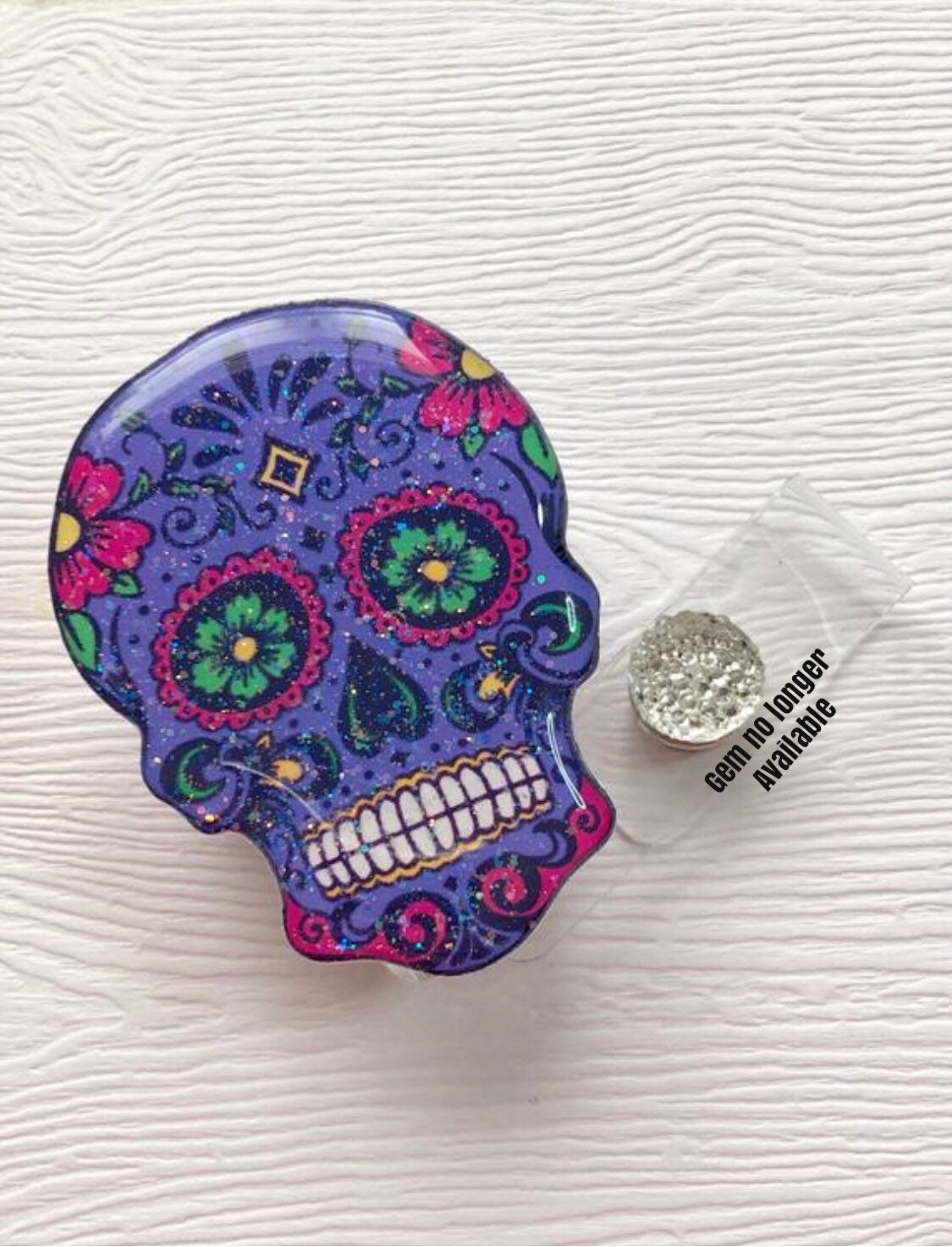 Badge Reel Sugar Skull